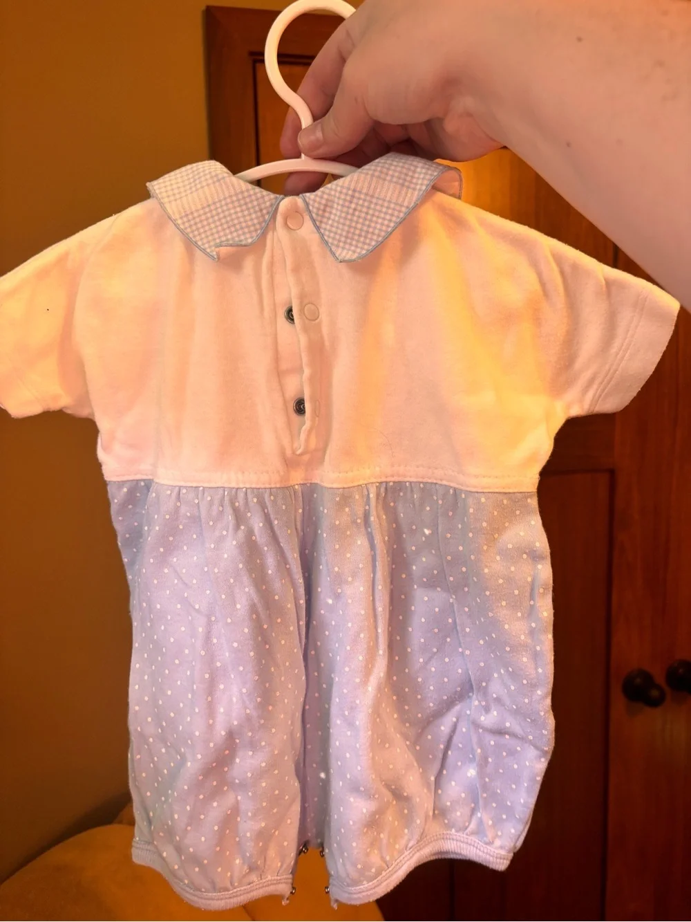 Vintage Carriage Boutiques Train Bubble Romper | Peter Pan Collar | 9M